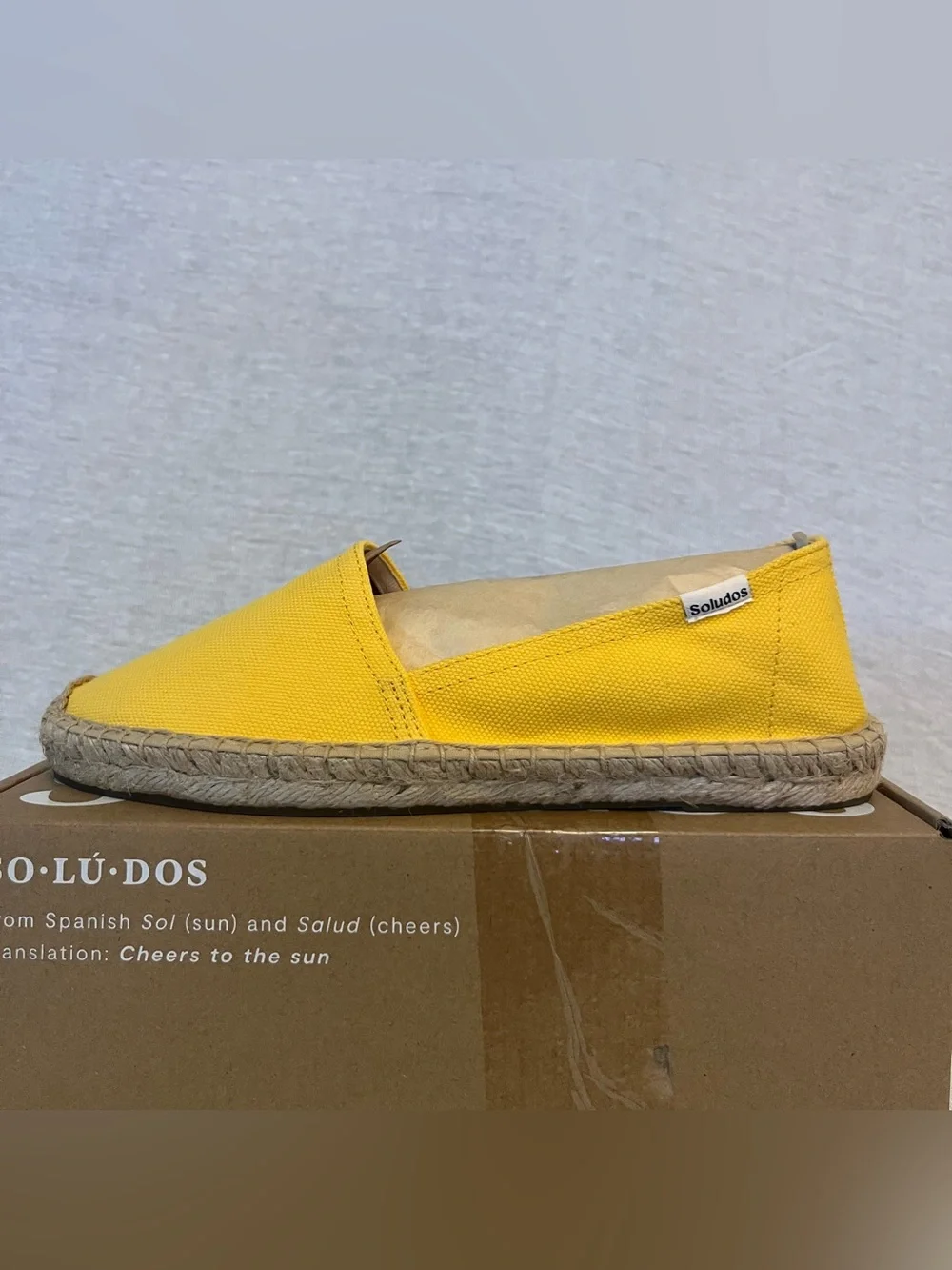 Soludos The Original Espadrille Girasol Yellow Canvas Slip-On Shoes
